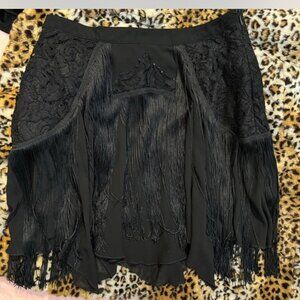 Free People Witchy Fringe Midi Skirt